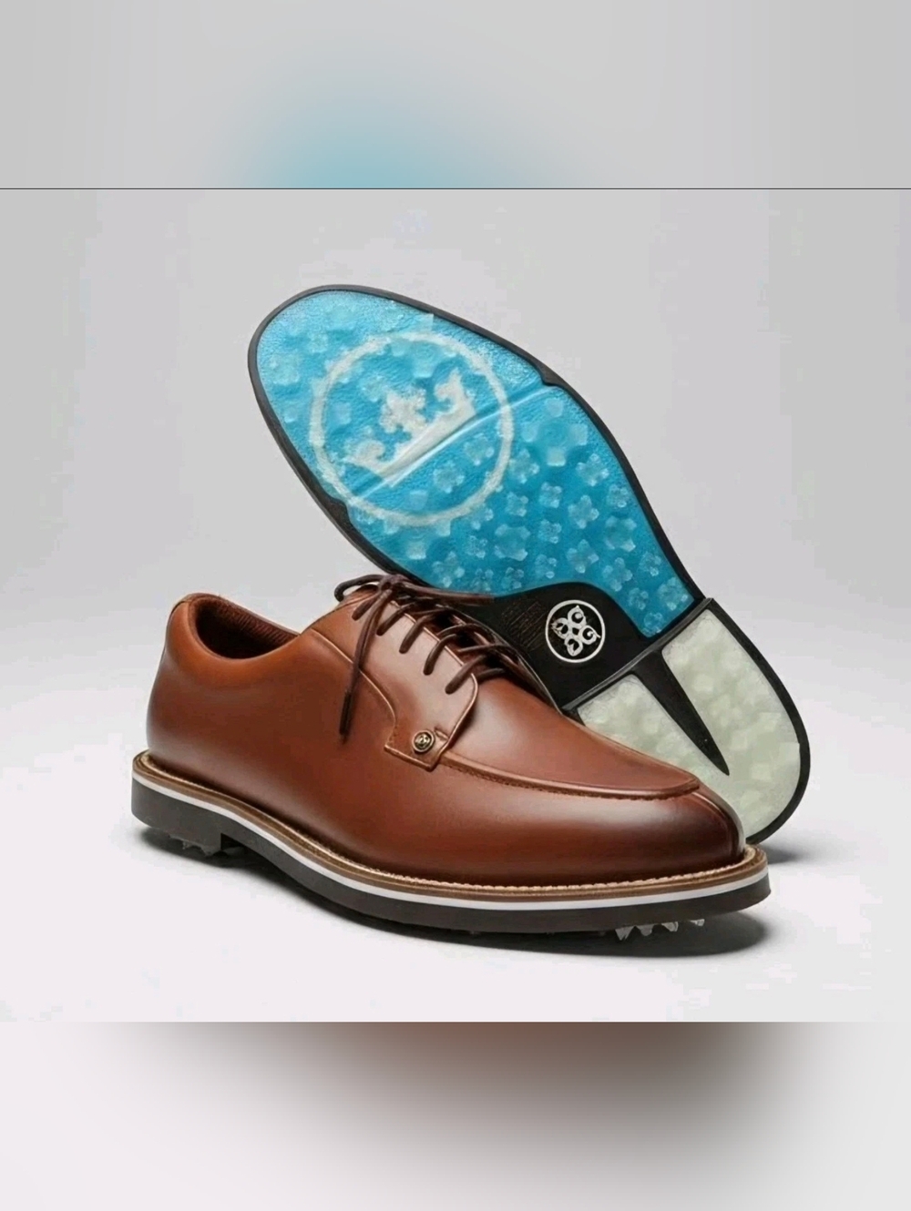 G/Fore x Peter Millar Burnished Pintuck Golf Shoes Brown Leather Men's Size 11.5